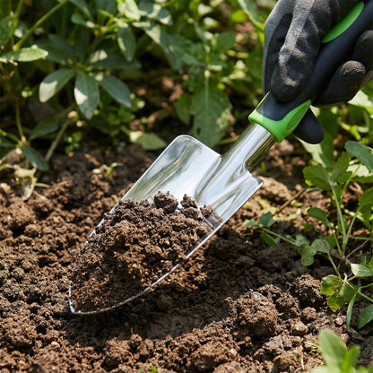 10 Pcs Garden Shovel Aluminum Alloy Heavy Duty Trowel Garden Tool Small Shovels for Digging Metal Hand Trowel Spade with Soft Handle for Lawn Yard Farm Home Shop Planting