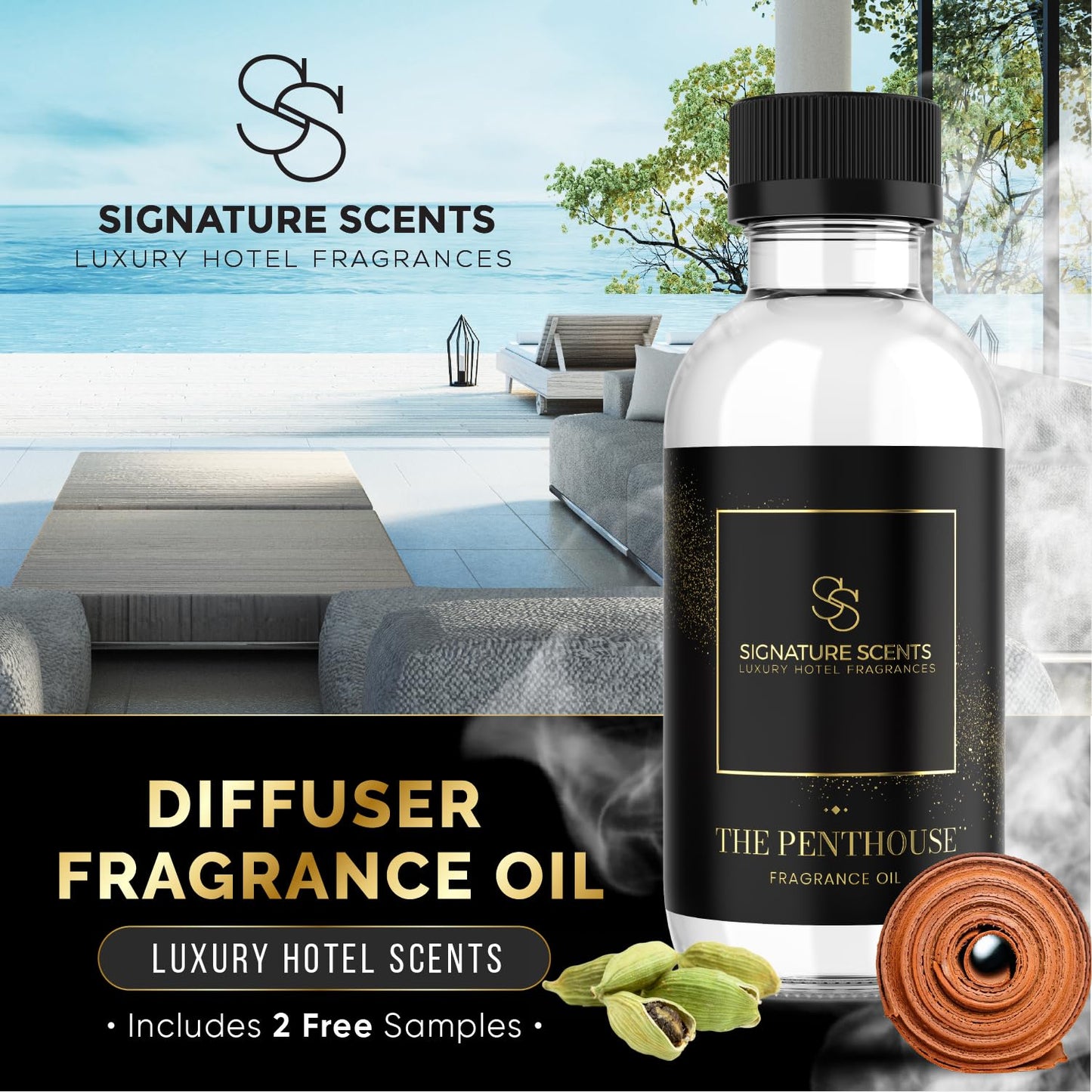 Luxury Hotel Diffuser Oil for Hotels and Homes - Aromatherapy Oils for use with an Essential Oil Diffuser at Home - Fragrance-Scent Diffuser Oil Blend (Winter Spruce) 4.05fl oz (120ml)