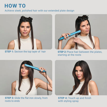 Nano Titanium Ultra-Thin Hair Straightener, Professional Flat Iron For All Hair Types