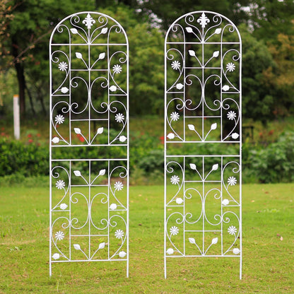 Maidapulu, Trellis for Climbing Plants Outdoor, （2 Pack 70.8x19.6-inch）, Generic Metal Garden Trellis, Rustproof, Easy Assembly,（White）