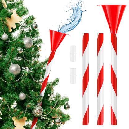 39.3 Inch Christmas Tree Watering Funnel,Red and White Striped Christmas Tree Watering System Device,Long Tree Watering Funnel Spout for Indoor Outdoor Xmas Tree