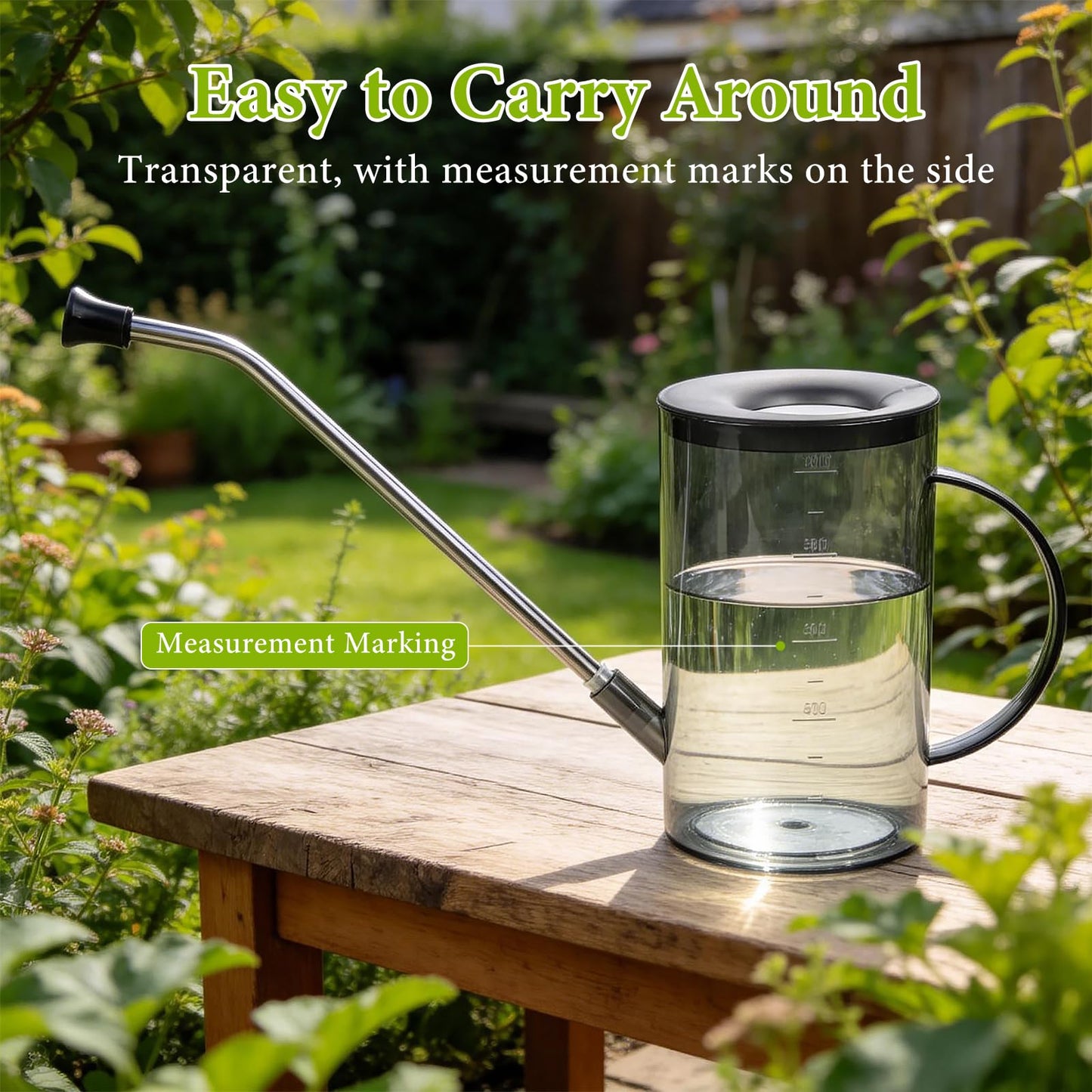 Watering Can for Indoor Plants, Small Watering Cans for House Plants, Succulents and Flowers, Long Spout, 1 Liter, with Bonus Plant Mister Spray Bottle for Plant Bonsai