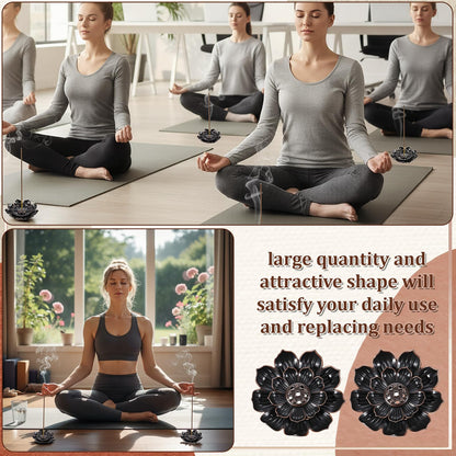 SHENLIU 30 Pieces Incense Holder Lotus Sticks, 2.13inch Incense Burner Cone Burner for Home Fragrance Yoga Sauna SPA Bedroom