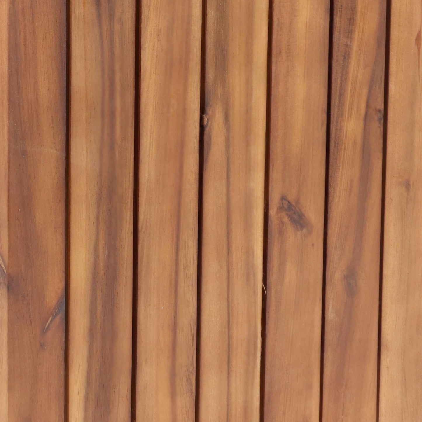Sunnydaze Indoor/Outdoor Wooden Planter Boxes - 2 Acacia Wood Square Plant Pots with Plastic Liners - Light Brown Stain