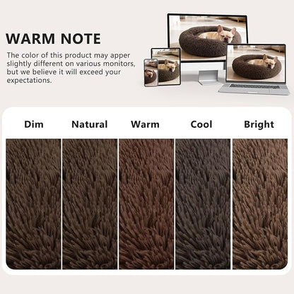 MIXJOY Orthopedic Dog Bed Comfortable Donut Cuddler Round Pet Beds Ultra Soft Washable Dog and Cat Cushion Bed (30'', Coffee)