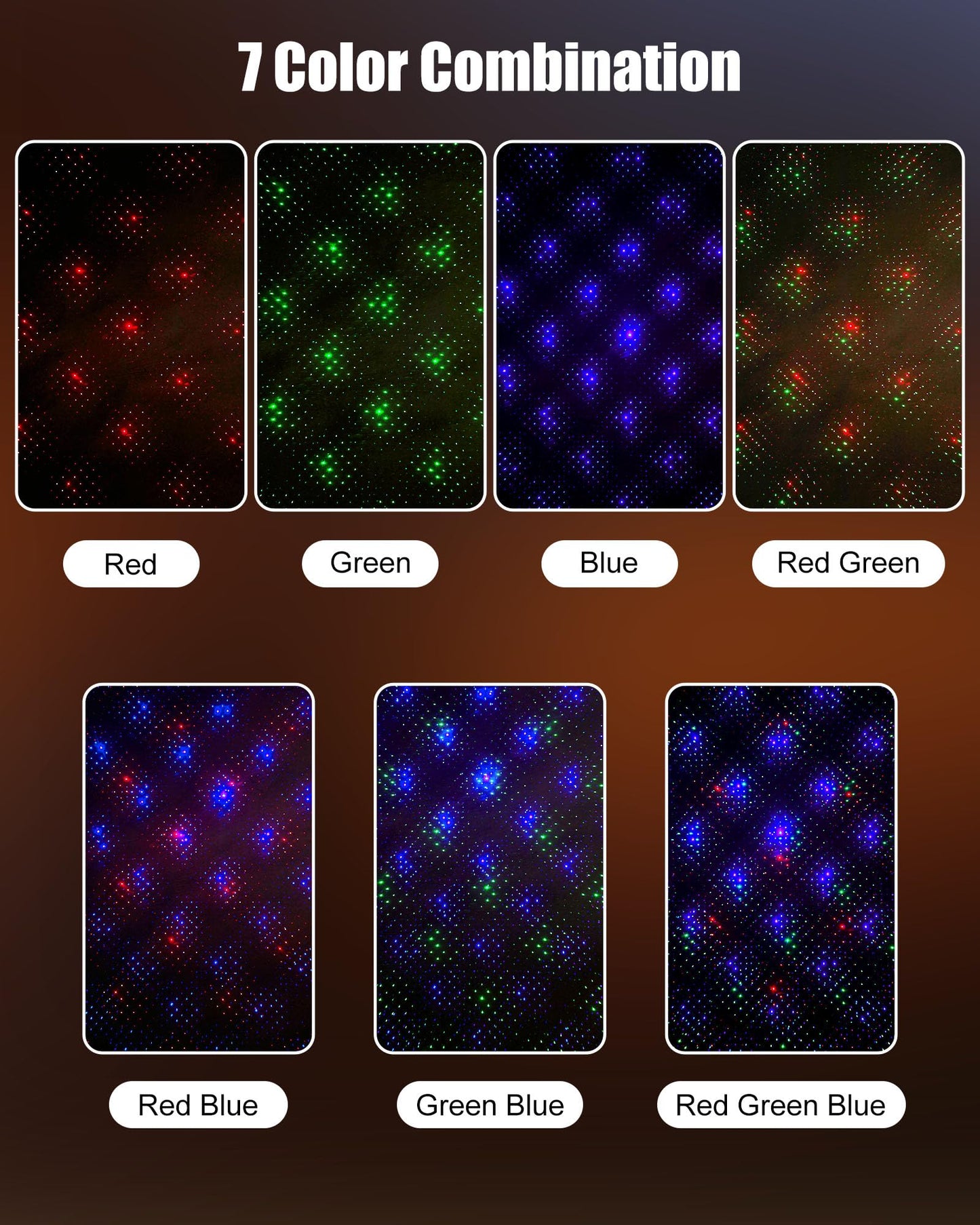 Minetom Outdoor Christmas Laser Lights Projector, RGB Color Changing, Waterproof, Model BL-HW02, 1 Pack