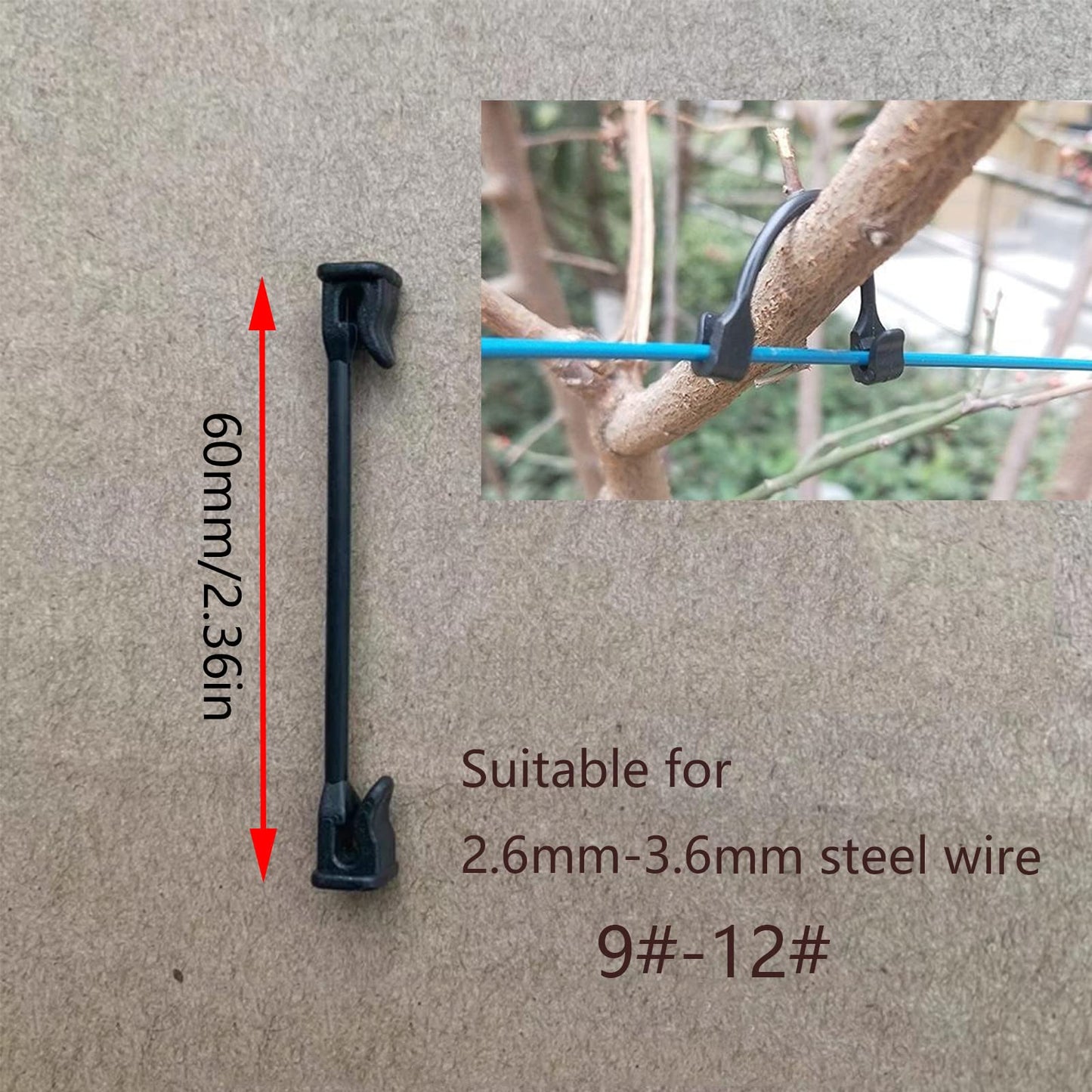 Plastic Vines ClipTomato, Grape, Raspberry, Kiwi Vine Clip Garden Plant Support Clip Vegetable Fixed Hook Plant Lock Tomato, Grape, Raspberry, Kiwi Vine Buckle Suitable for 9#-12# Thread(200 PCS)