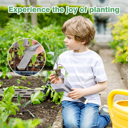 2 Pcs Seedling Transplant Tongs- 8.7 Inch Stainless Steel Gardening Plants Transplant Tongs- Seedling Remove Transplant Pliers for Reducing Root Damage
