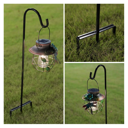 EXCMARK 2 Pack Shepherd Hook Adjustable Height 31/24/16’’ 1/2 inch Thick Use at Weddings, Hanging Solar Lights, Lanterns, Bird Feeders, Metal Hanger Hook (Black, 31 inch). U.S. Patent.