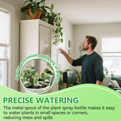 Squeeze Bottle for Hanging Plants, 19" Long Spout Plant Watering Bottle, Easy Squeeze Indoor/Outdoor Watering Can Alternative, Precise Sprinkling for Hanging Baskets, Houseplants(14 oz)