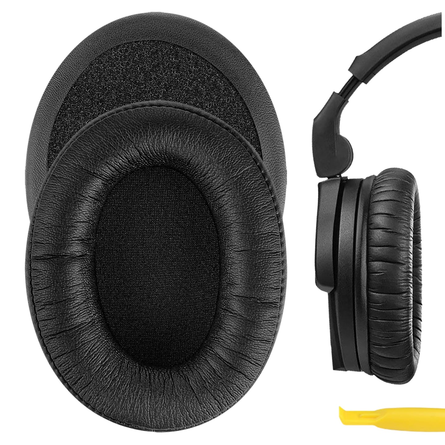 Geekria Replacement Ear Pads Compatible with Sennheiser HD280, HD280-Pro, HD281, HMD280, HMD281 Headphones, Ear Cushions with Video Guide (Black)