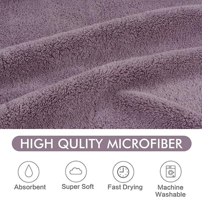 KinHwa Dog Towels Super Absorbent Microfiber for Small, Medium Dog Drying Towel for Drying Dogs Soft Pet Bath Towels and Cats with Embroidered Paw Pure+Grey 20inchx36inch