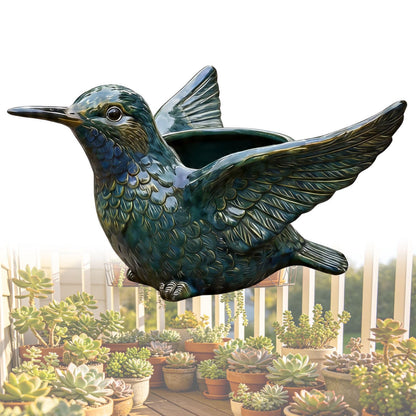 Nosecado Cardinal Bird Succulent Planter, Red Birds Plant Pot, Cardinal Succulent Planter Flower Plant Pot, Small Bird Planter for Desk Windowsill Garden Decor, Unique Gift (Green)