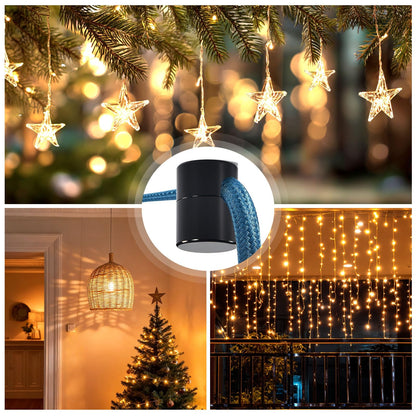 Adcssynd 6 Pack Aluminum Ceiling Hooks Heavy Duty for Hanging Lights, Swag Hooks for Ceiling, Black Swag Hook for Lamp Super Load, Decorative Modern Light Hanging Hook Easy to Use