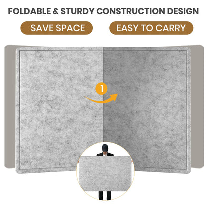 Large Bulletin Board - 60 X 36 inches Decorative Felt Pin Board - 5' x 3' Cork Board Alternative for Wall - Foldable Photo Board Self-Adhesive Vision Board Prayer Board with 30 Pushpins - Silver Gray