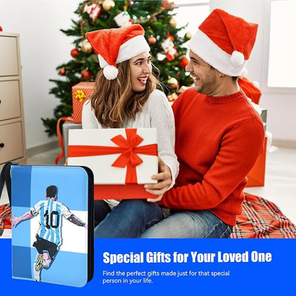 Custom Card Binder - Personalized Photo & Text Cover, 400 Pocket Waterproof PU Leather Trading Card Album, Portable 3-Ring Removable Card Collector Binder for K-pop Photocard, Anime, Sports Cards