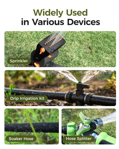 Diivoo Brass 3 Zone Sprinkler Timer, Programmable Hose Timers for Watering 3 Outlet with Large Display, Rain Delay & Manual Mode for Outdoor Automatic Irrigation of Garden, Lawn, Yard