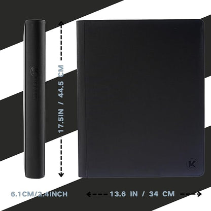 1408+ Pockets Trading Card Binder, 16-Pocket Card Ablum Compatible with MTG,Sports Cards & Other Standard Size Trading Card (Black)
