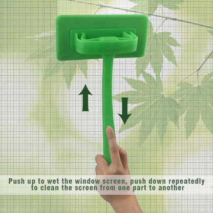 MyLifeUNIT Mesh Screen Cleaner, Detachable Window Screen Cleaning Brush Washing Tool, Windows Screen Cleaner with Wet and Dry Dual-Use