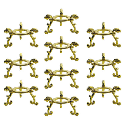 OmyLens 10Pcs Gold Crystal Ball Stand for Displaying Crystal Glass and Natural Rocks, Sphere Display Holder, for 40mm-80mm Sphere or Stone
