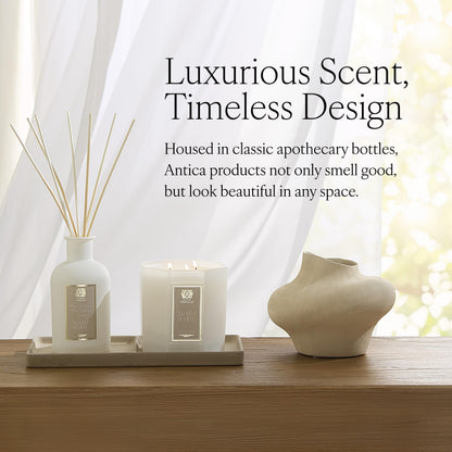Antica Farmacista Home Ambiance Diffuser - Long-Lasting Reed Scent Diffuser - Luxury Room Freshener Gift - Sandalwood Amber, 8.45 fl oz