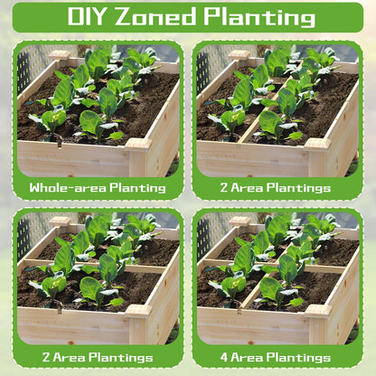 48x24x31IN Elevated Wooden Raised Garden Bed with Legs, Reinforced Large Planter Box for Vegetable Flower Herb Outdoor, Standing Growing Bed forGardening/Backyard/Patio/Balcony, Liner Included