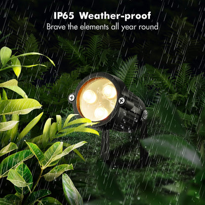 LemonBest Landscape Lighting - 6W RGB Color Changing Halloween Landscape Lights 120V Christmas Outdoor LED Spotlight with Remote Control Waterproof Spot Lights for Yard Garden Patio Driveway (1 Pack)