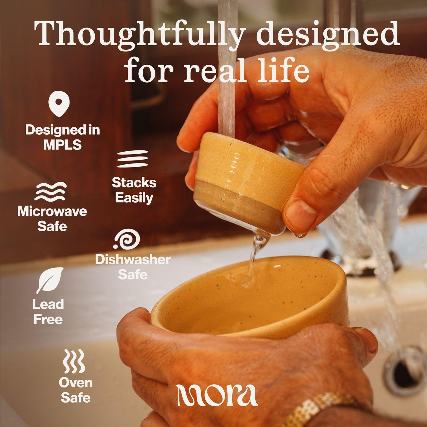 Mora Nano Ramekins Set of 4, 2oz Ceramic Pottery Sauce Cups - Microwave, Oven and Dishwasher Safe - Peppercorn
