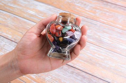 Jovivi 15 Assorted Tumbled Stones and Crystals Bulk, Irregular Rocks Natural Polished Gemstones and Crystals Quartz for Wicca Reiki Chakra Healing Meditation Home Indoor Decorations Christmas Day Gift
