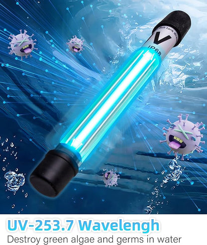 Aquarium Filter U-Very Suitable for 40-200 Gallon Tank, 400GPH Fish Tank Filters for Green Control, Internal Submersible Pump for Turtle Tank, Small Pond, Pool Filter, Cold Plunge Ice Bath Hot Tub