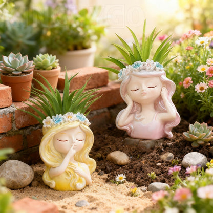 KINCHYGO, 3 Pack Face Head Planter Succulent Plant Pot Decorative Flower Pot Flower Vases for Home Garden Decor