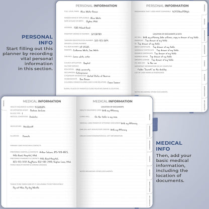 Clever Fox End of Life Planner – Final Arrangements Organizer for Beneficiary, Will Preparation, Last Wishes & Funeral Planning, A5 (Smoke Blue)