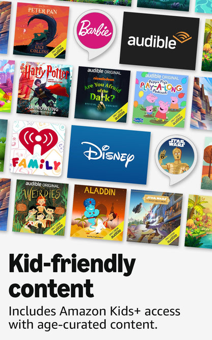 Amazon Echo Dot Kids (newest model), Smart speaker to enjoy age-appropriate audiobooks, interactive games and Alexa+ experiences to create and learn, Owl design