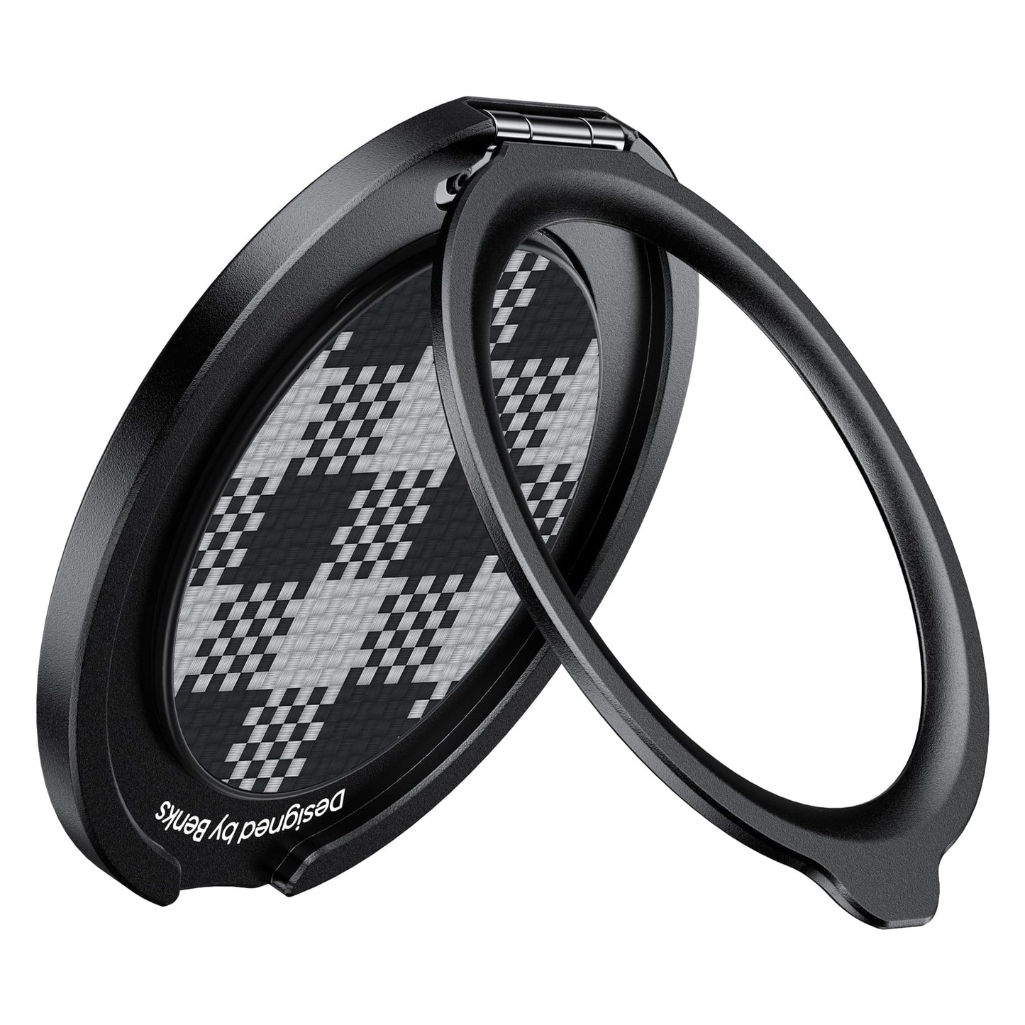 BENKS ArmorPop Magnetic Phone Grip & Stand for MagSafe, 360° Rotation Adjustable Phone Ring Holder for iPhone 17/16/15/14/13/12 Series, Durable Kevlar Design