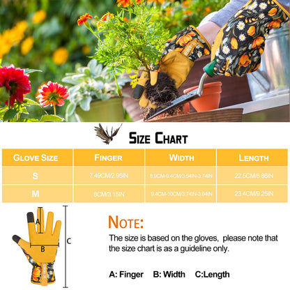 SLARMOR Gardening-Gloves for Women - Thorn-Proof Work-Gloves with Touch Screen for Weeding, Digging, Planting, Pruning Yard Gloves，Well-Designed Gardening Gifts for Women Gardeners-Small