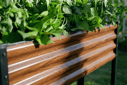 SnugNiture Raised Garden Bed with Legs, 2PCS 48×18×32in Outdoor Metal Elevated Raised Planter Box for Backyard, Patio, Balcony
