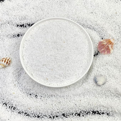 FANTIAN 10 lbs Aquarium White Sand, 0.8-2mm Coarse Sand. Small Gravel for Fish Tank, Succulent Plants Potted, Paintings, Fire Pits, Candle, Vase Filler and Crafts