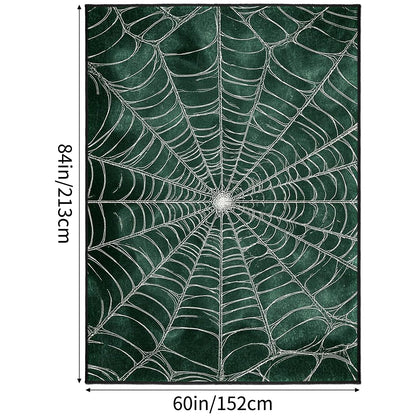 keepcute Spider Web Area Rug 5x7 ft Non-Slip Gothic Rug Spiderweb Floor Carpet Decor for Living Room Bedroom Living Room Study Carpet