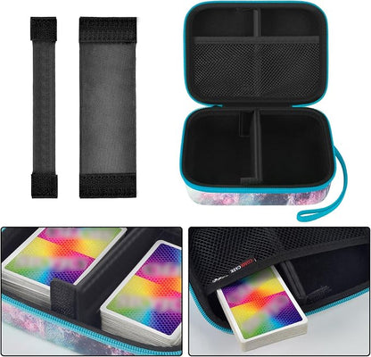 Comecase Cards Holder Case Compatible with PM TCG Cards/for SKYJO/for Five Crowns/for UNO/for Phase 10 Playing Cards, Card Game Storage Organizer Holds Up to 400 Cards - Galaxy (Box Only)