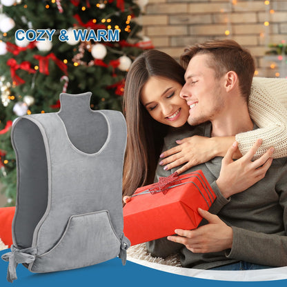 Heating Pad for Back Pain Relief, 22"x 37" Large Heating Pad for Neck and Shoulders, Heat Pad with 6 Heat Settings & 4 Time Settings Auto-Off, Gifts for Women Men Mom Dad (Gray)
