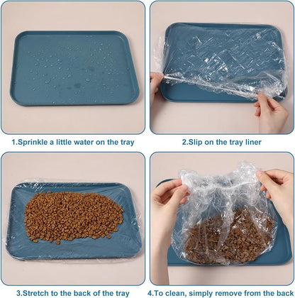 Disposable Bird Cage Liners, 50Pcs Elastic Plastic Birds Cage Tray Liners, Waterproof Birds Cages Tray Liner, Universal Birdcage Liner Bags for Parakeets, Parrots, Bird Cages Accessories(13.7" x 9.8")