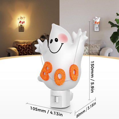 DORESshop Halloween Night Light Plug in, Ghost Night Lights Plug into Wall, Plug in Nightlight with 360° Rotatable, Cute & Funny Halloween Party Decorative for Adults,Kids,Gift, Pocky Decor,1 Pack