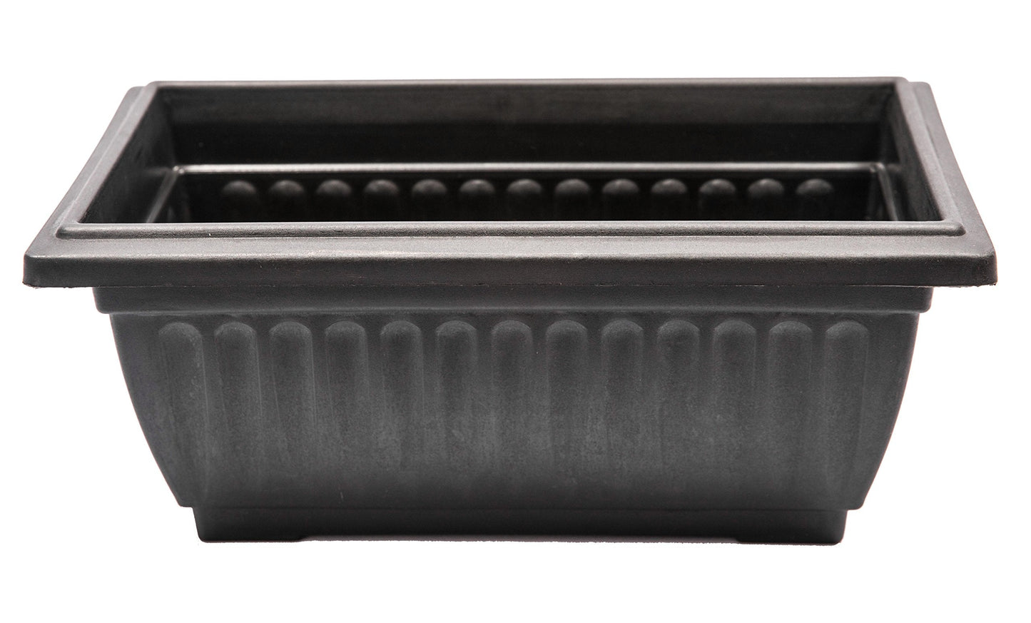 Sapphire USA 2 Pack Combo Rectangle Planter with Hole for Better Drainage for use in Garden Patio Office Ornaments Home Decor (14 Inches, Black)