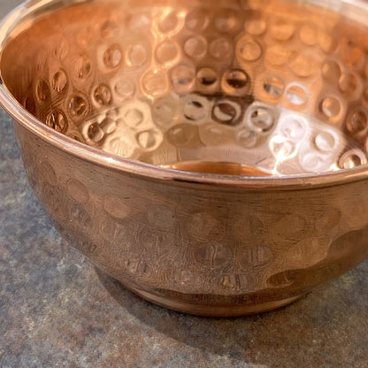 Incense Garden Plain Hammered Copper Offering Bowl for Altar Use, Rituals, Incense, Smudging, and Decoration 3 Inches