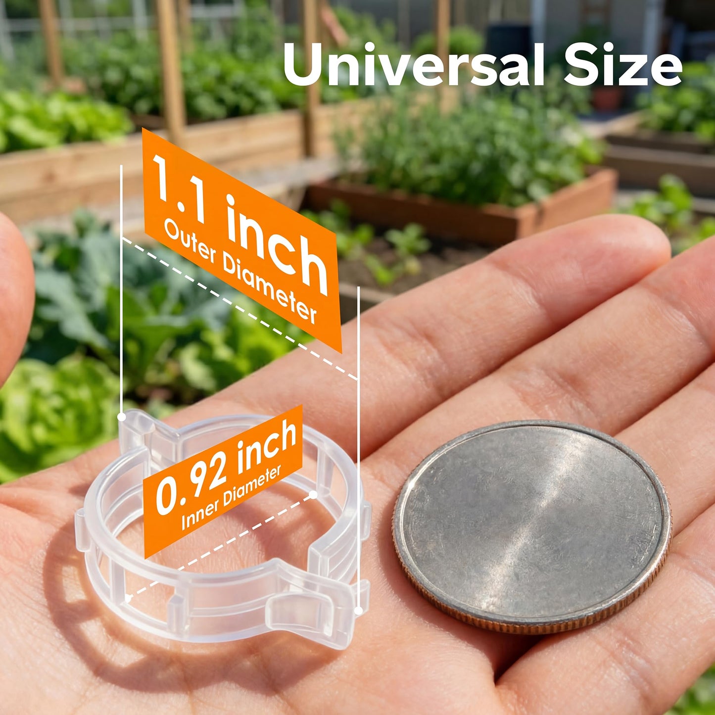 100pcs Tomato Clips for Climbing plants, Plastic Trellis Plant Support Clips for Garden, Reusable Clips for Supporting Grape Tomato Vine and Vegetables Plants to Grow Upright Makes Plants Healthier