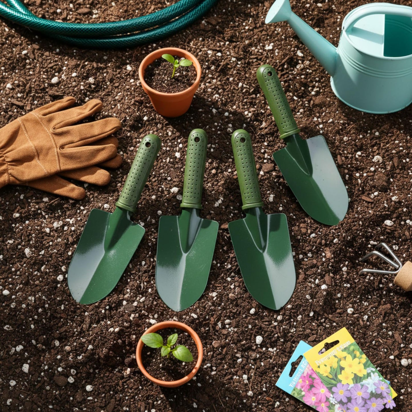 Yaocom 12 Pcs Garden Shovel Trowel Gardening Hand Tools Small Hand Shovels for Digging Metal Trowel Spade with Plastic Handle Anti Slippery for Lawn Yard Home Farm Planting