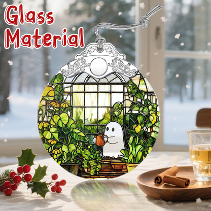 Stained Glass Ghost Christmas Ornament: Christmas Tree Ornaments & Decor, Holiday Decor – Holiday Presents, Gift Ideas & Gifts for Friends, Coworker, and Family