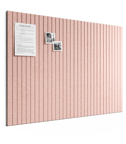 Bumusty Large Cork Board Alternative-48 x 36" Felt Bulletin Board Tiles, with 30 Pushpins, 70 Adhesive Tabs, Fine-Stripe 12-Pack, Cork Boards for Office Push Pin Board Felt Board-Pink