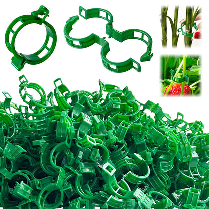 OJYUDD 400 Pcs Tomato Clips,Plastic Vine Clips,Plant Support Clips for Gardening,Climbing Plants,Tomato,Vegetables(Green)