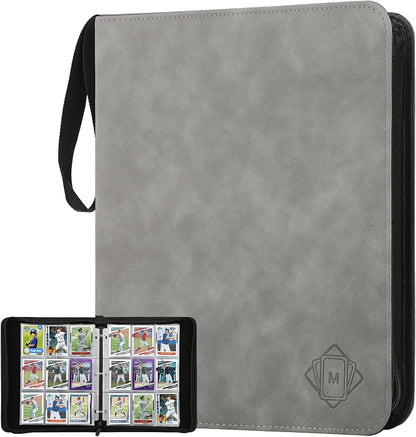 Trading Card Binder with Sleeves 9 Pocket Premium 720 Double Sided Pocket PU Card Collection Binder, Collectible Albums Card Folder for MTG, TCG, Sports Cards